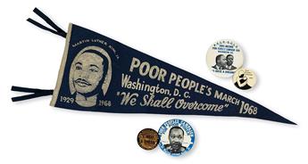 (CIVIL RIGHTS.) KING, MARTIN LUTHER JR. Poor Peoples March, Washington D.C. We Shall Overcome. 1968